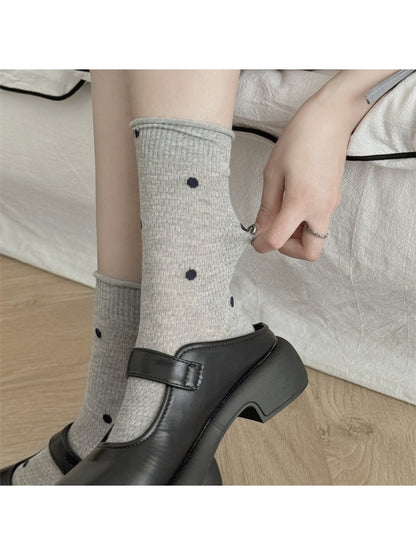 Rufia - Polka Dot Mesh Everyday Crew Socks