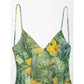 Troposa - Backless Mini Dress - Floral & Leopard & Leaf