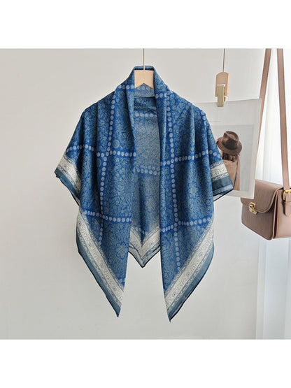 Scarvii Classic Ornamental Lattice Square Scarf