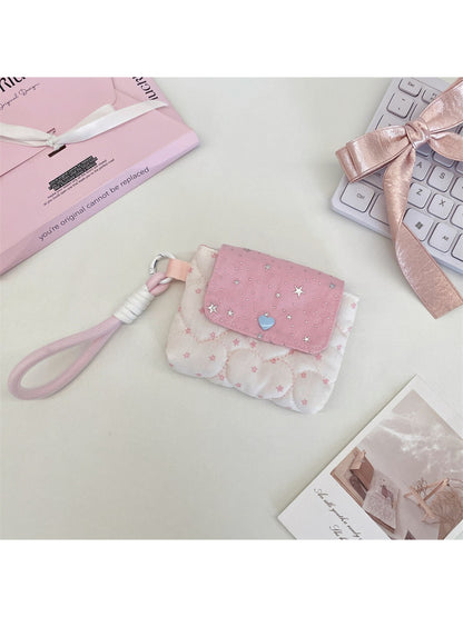 Cosbai mini wrist pouch open, displaying interior space and lining