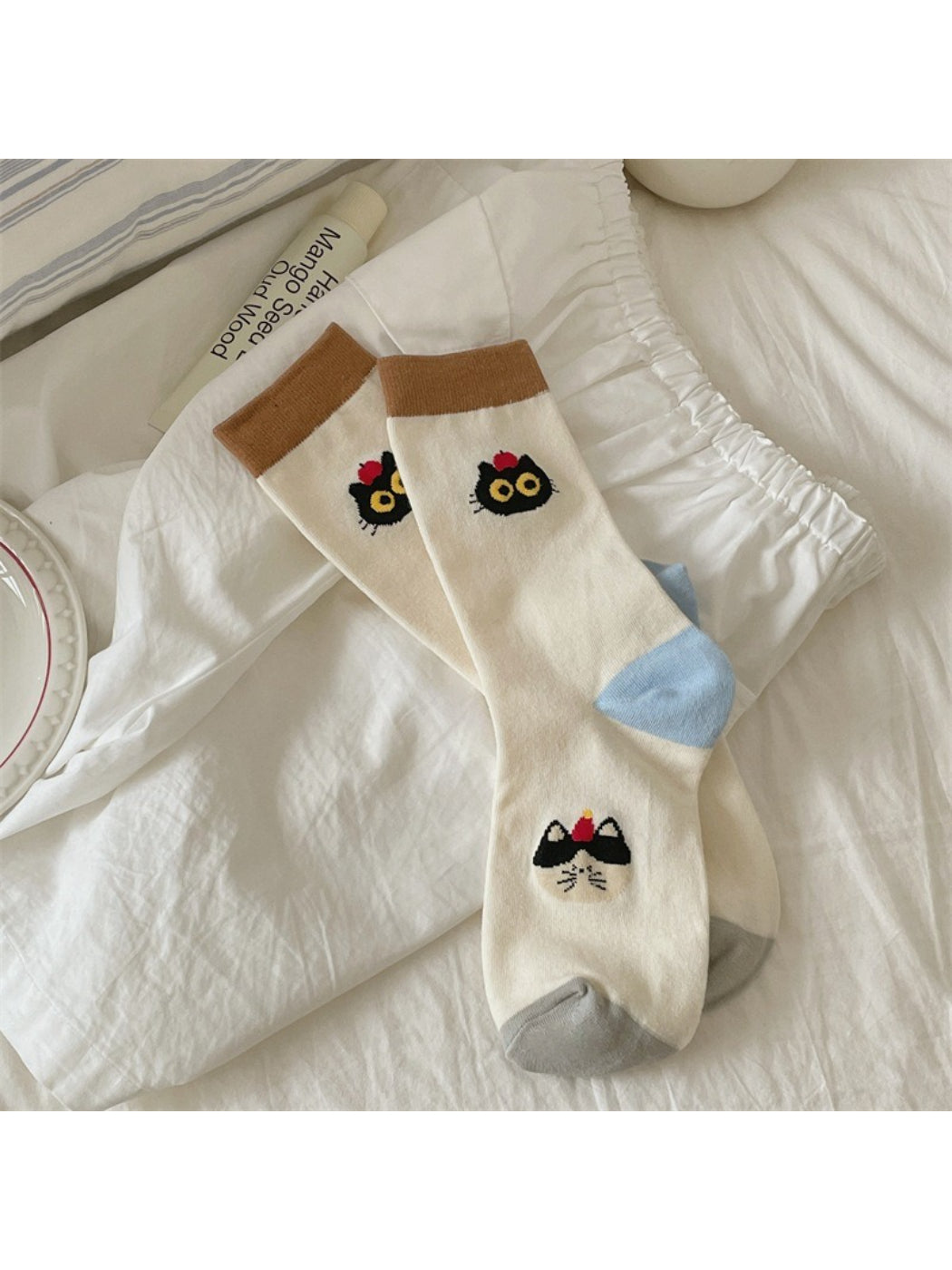 Rufia - Cute Cartoon Cat Crew Socks