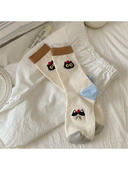 Rufia - Cute Cartoon Cat Crew Socks