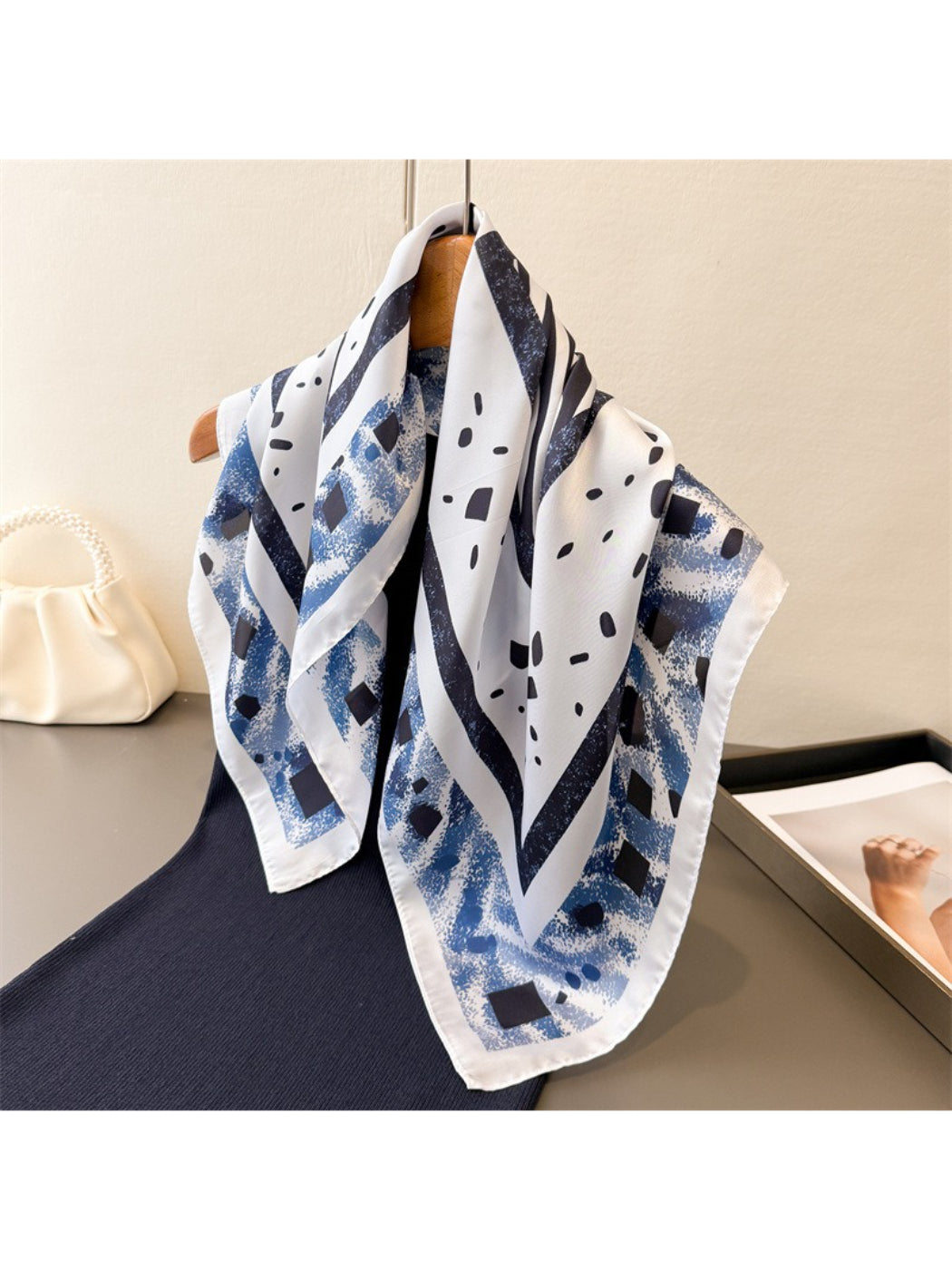 Scarvii - Zebra Geometric Square Scarf