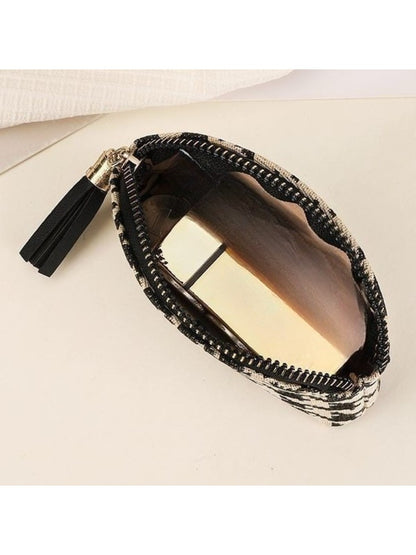 Cosbai - Houndstooth Pattern Coin Purse for Women