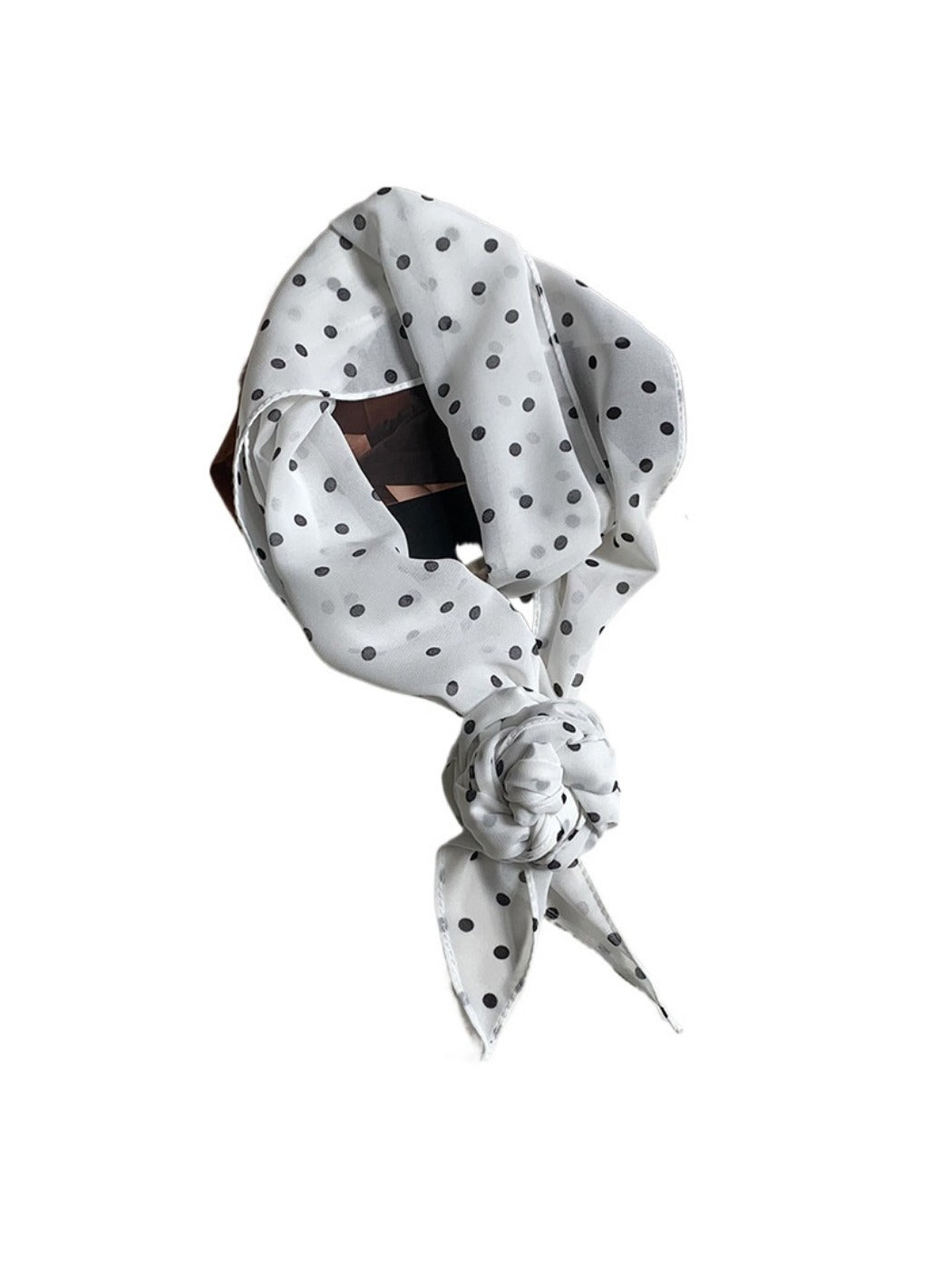 Scarvii - Vintage Classic Spot Print Long Scarf Headband