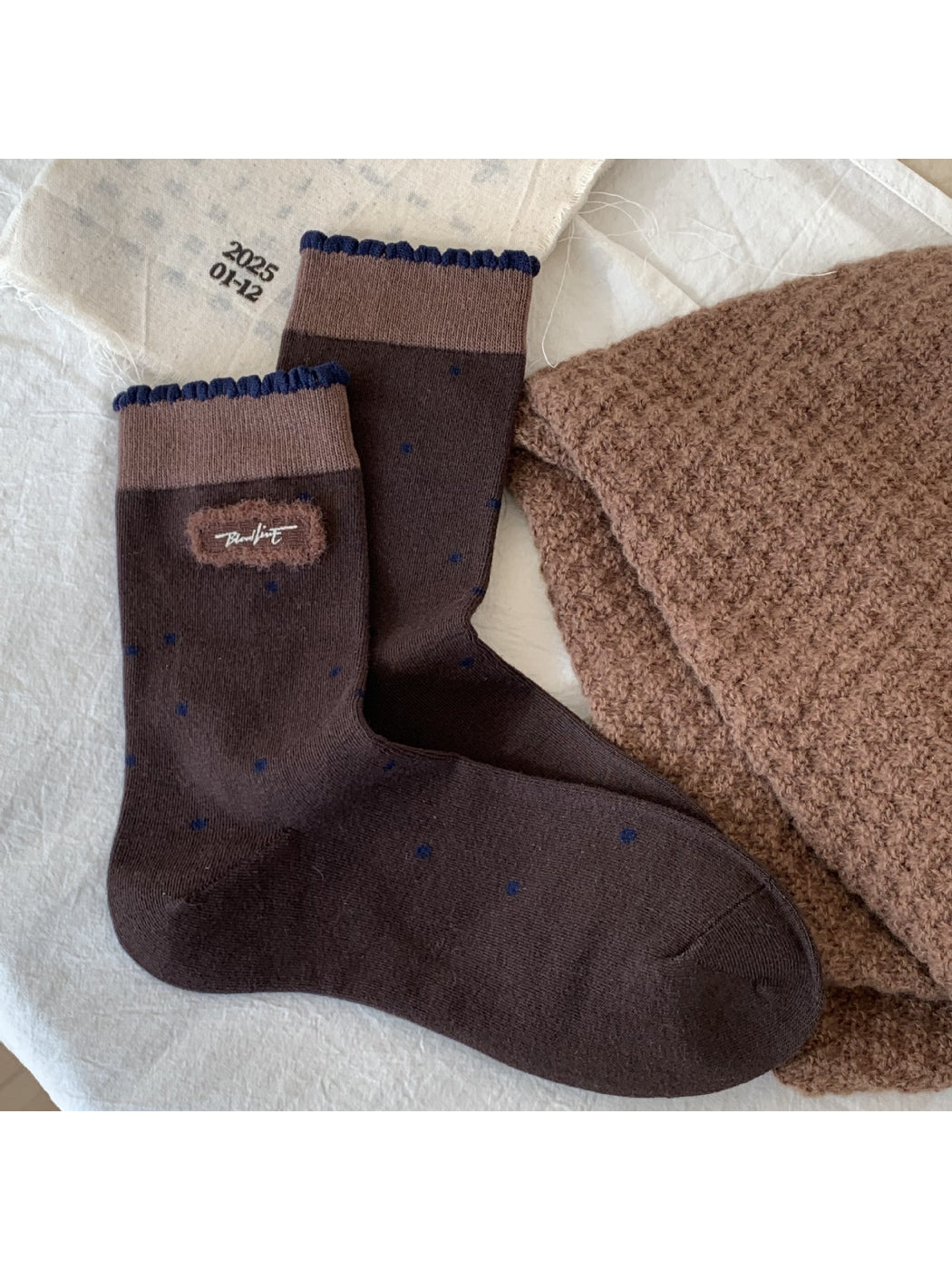 Rufia - Retro Stripe Ribbed Crew Socks