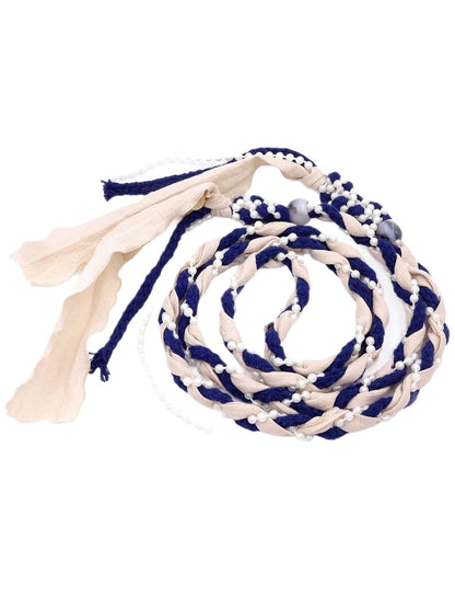Beco - Boho Inspired Braided Colorblock Belt