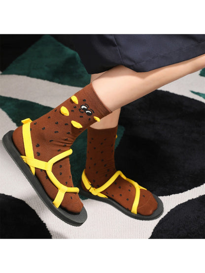 Rufia - Artist Illustration Colorful Crew Socks