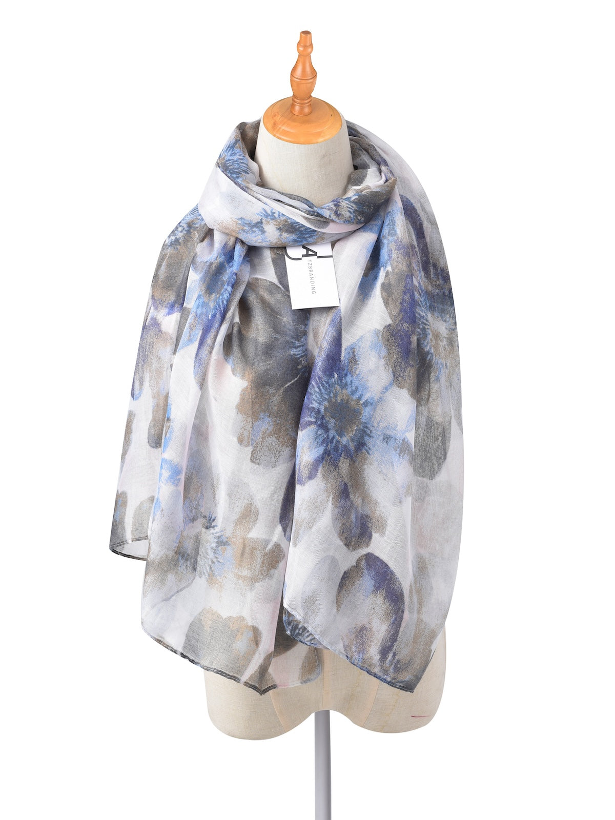 Scarvii - Soft Floral Print Spring Summer Scarf