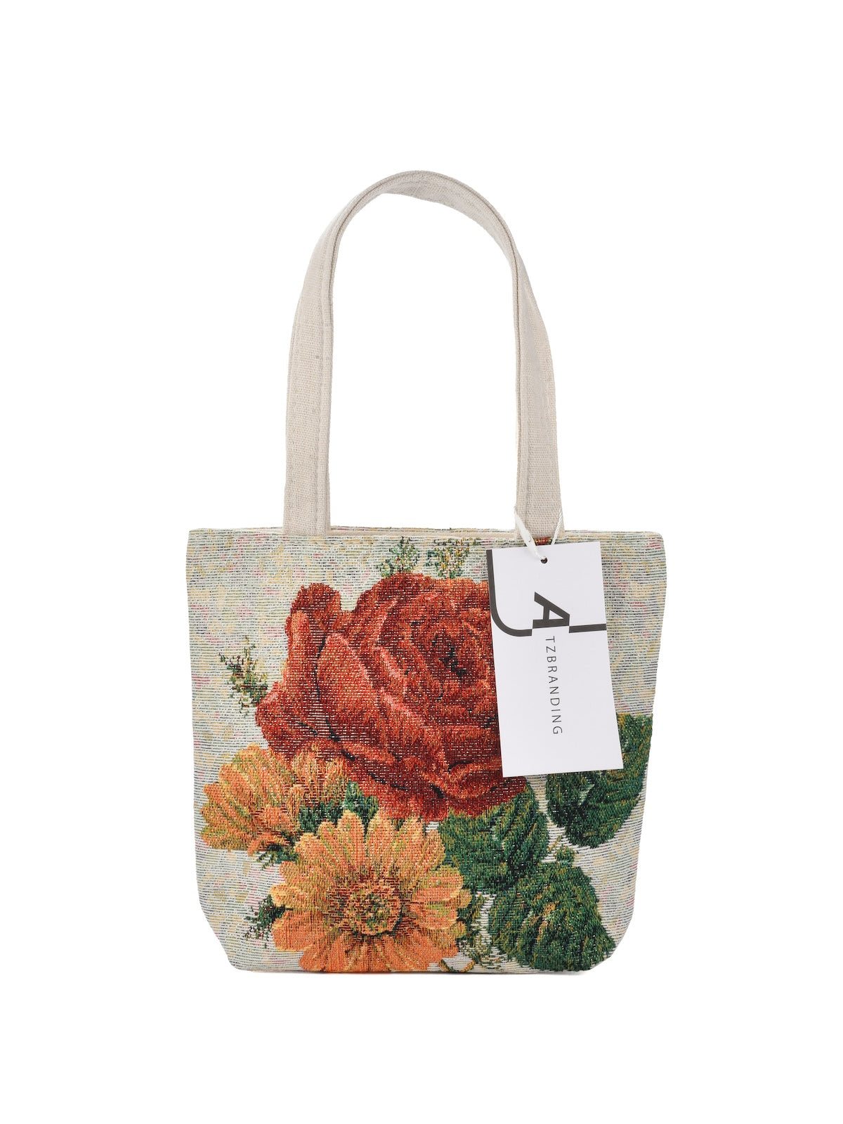 Cosbai - Embroidered Canvas Handbag