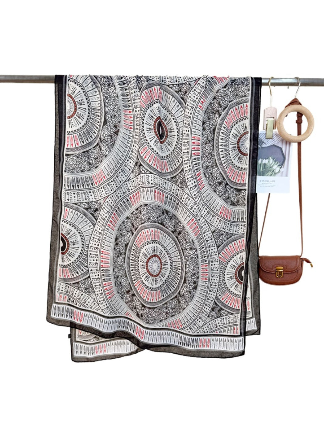 Scarvii - Geometric Print Scarf Shawl for Women