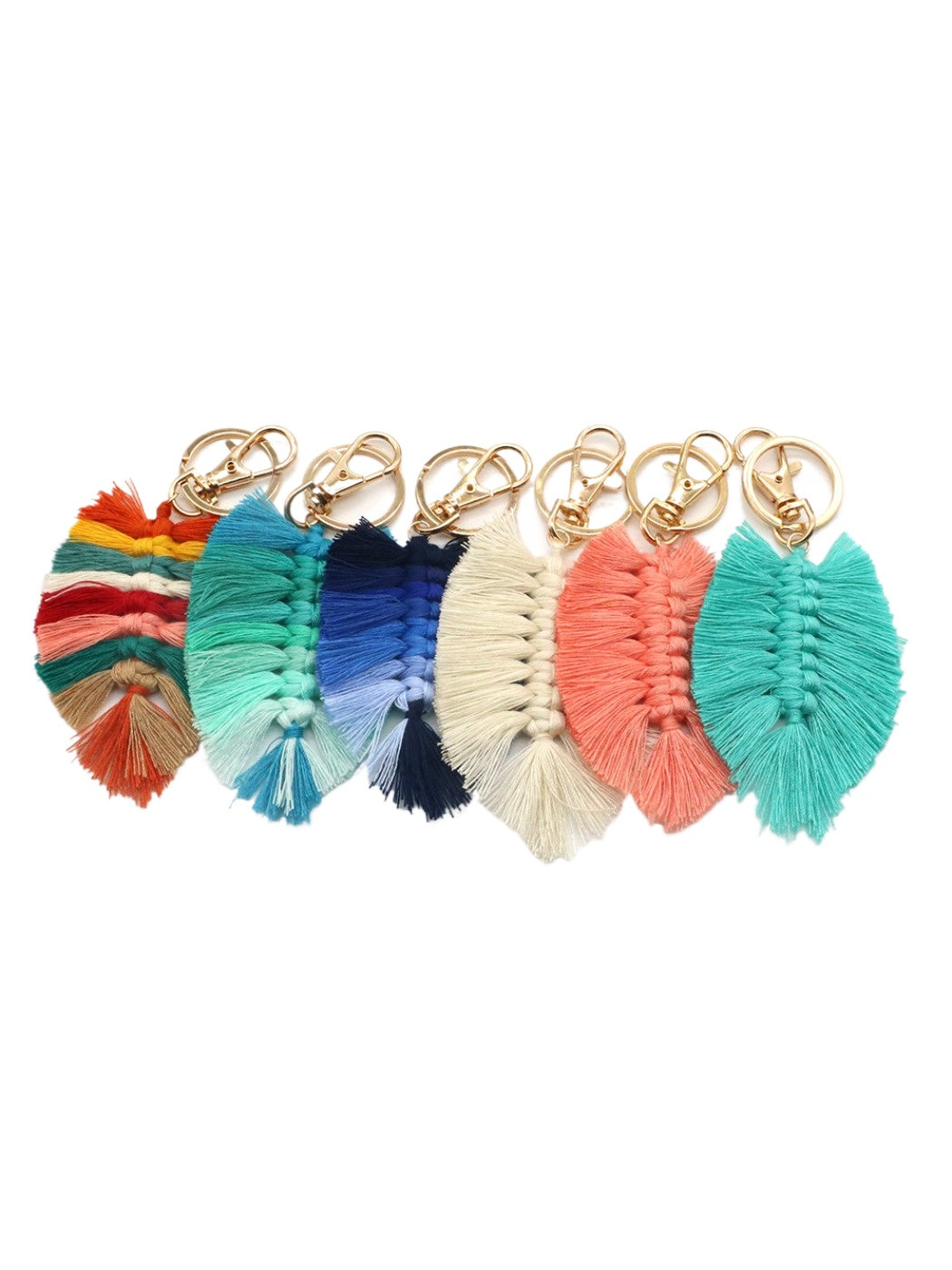 Koco Leaf Shaped Keychain with Tassel product shape