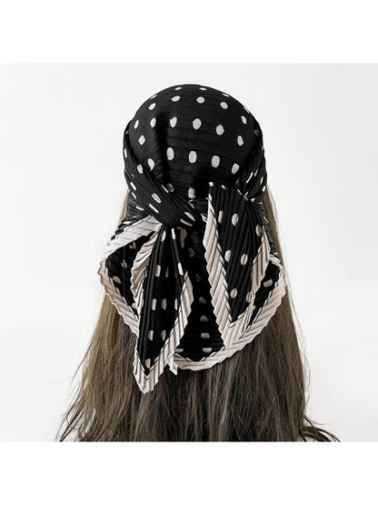 Scarvii - Polka Dot Pleated Scarf