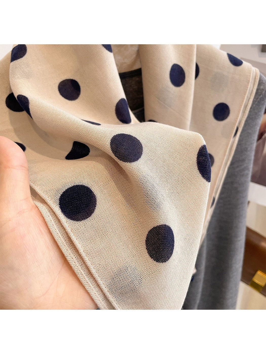 Scarvii - Playful Dot Print Styling Square Scarf