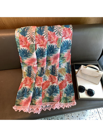 Scarvii - Watercolor Rainforest Print Rectangular Scarf