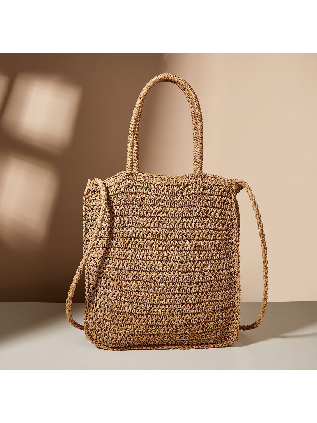 Cosbai Boho Woven Flower Tote Bag product image