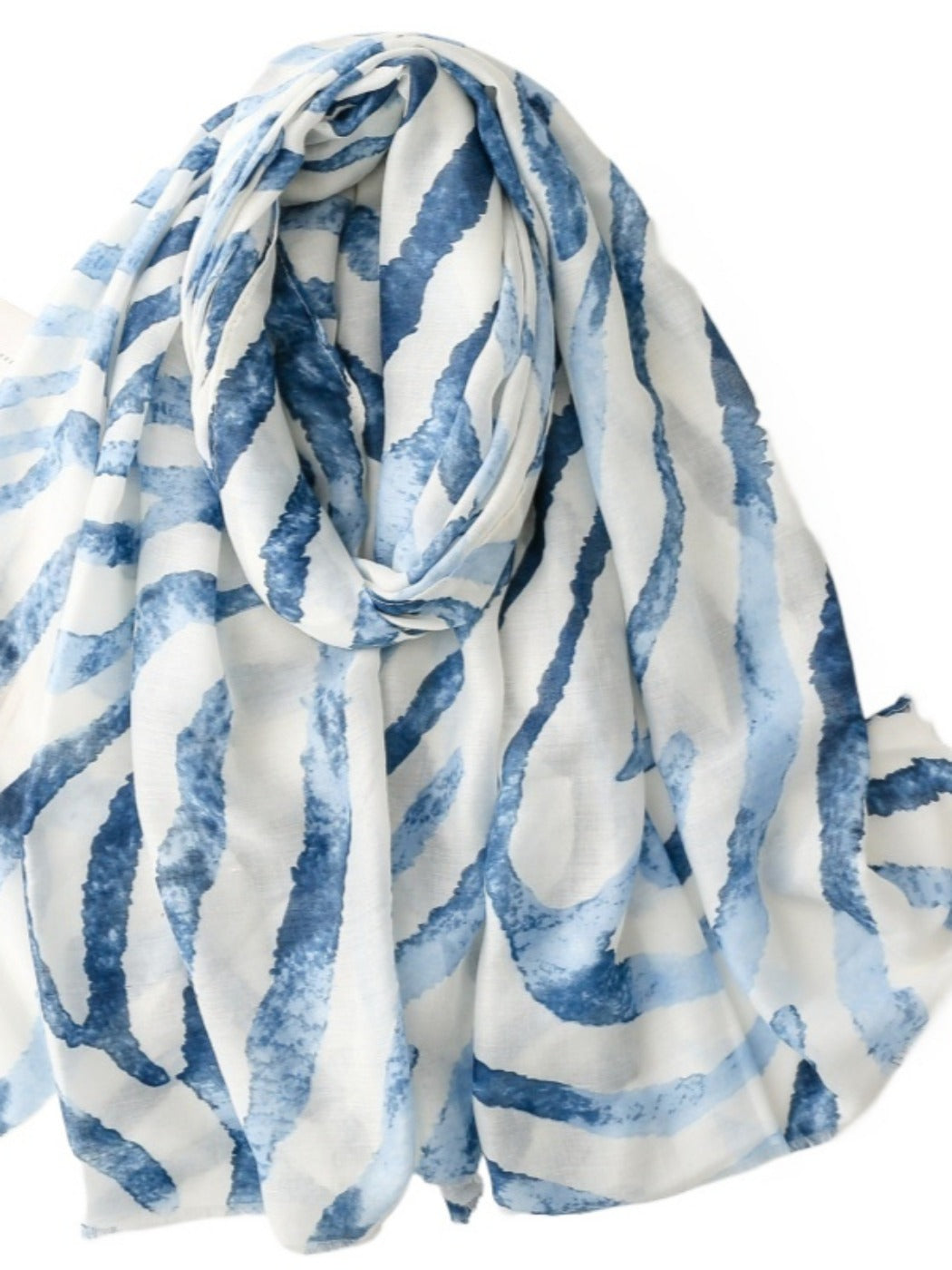 Scarvii - Soft Airy Oversized Zebra Stripe Lightweight Scarf