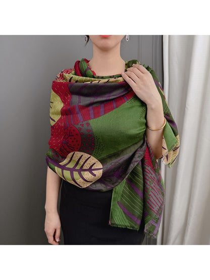 Scarvii - Abstract Botanical Patchwork Scarf