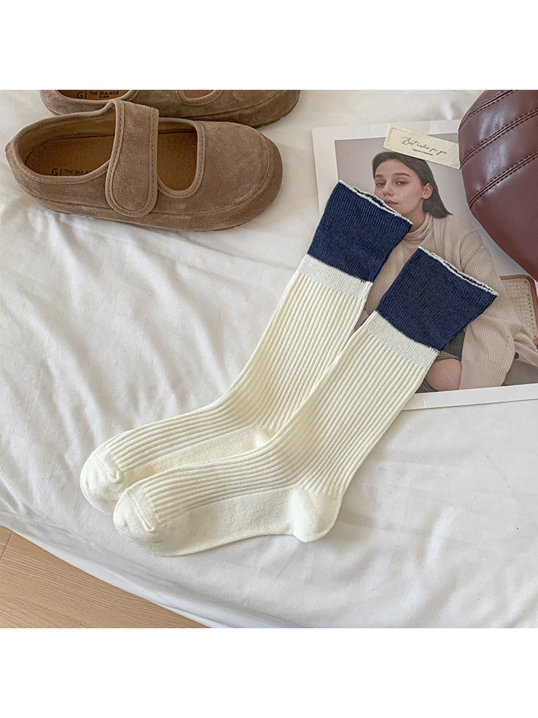 Rufia - Contrast Top Crew Socks