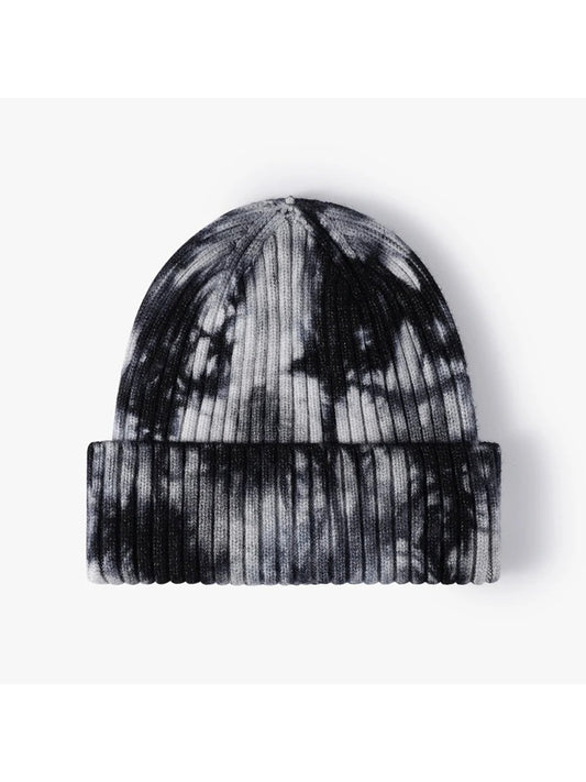 Haila - Tie-Dye Ribbed Cuffed Knit Beanie