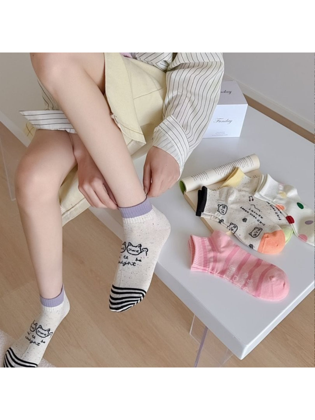 Rufia - Playful Graphic No Show Socks product image 3