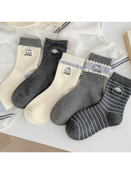 Rufia - Cute Puppy Crew Socks