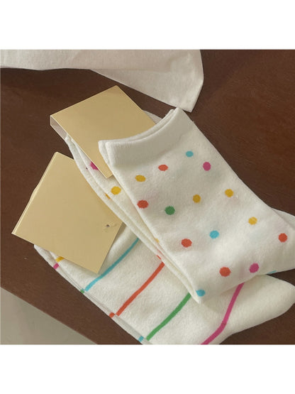 Rufia - Colorful Polka Dot Women's Crew Socks