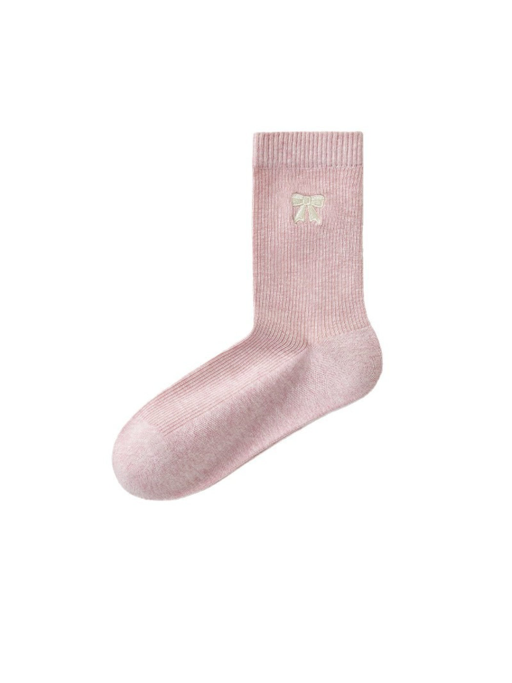 Rufia - Ribbed Crew Bow Accent Socks