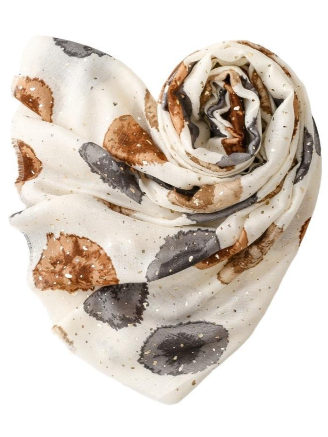 Scarvii - Retro Fresh Style Circular Print Scarf