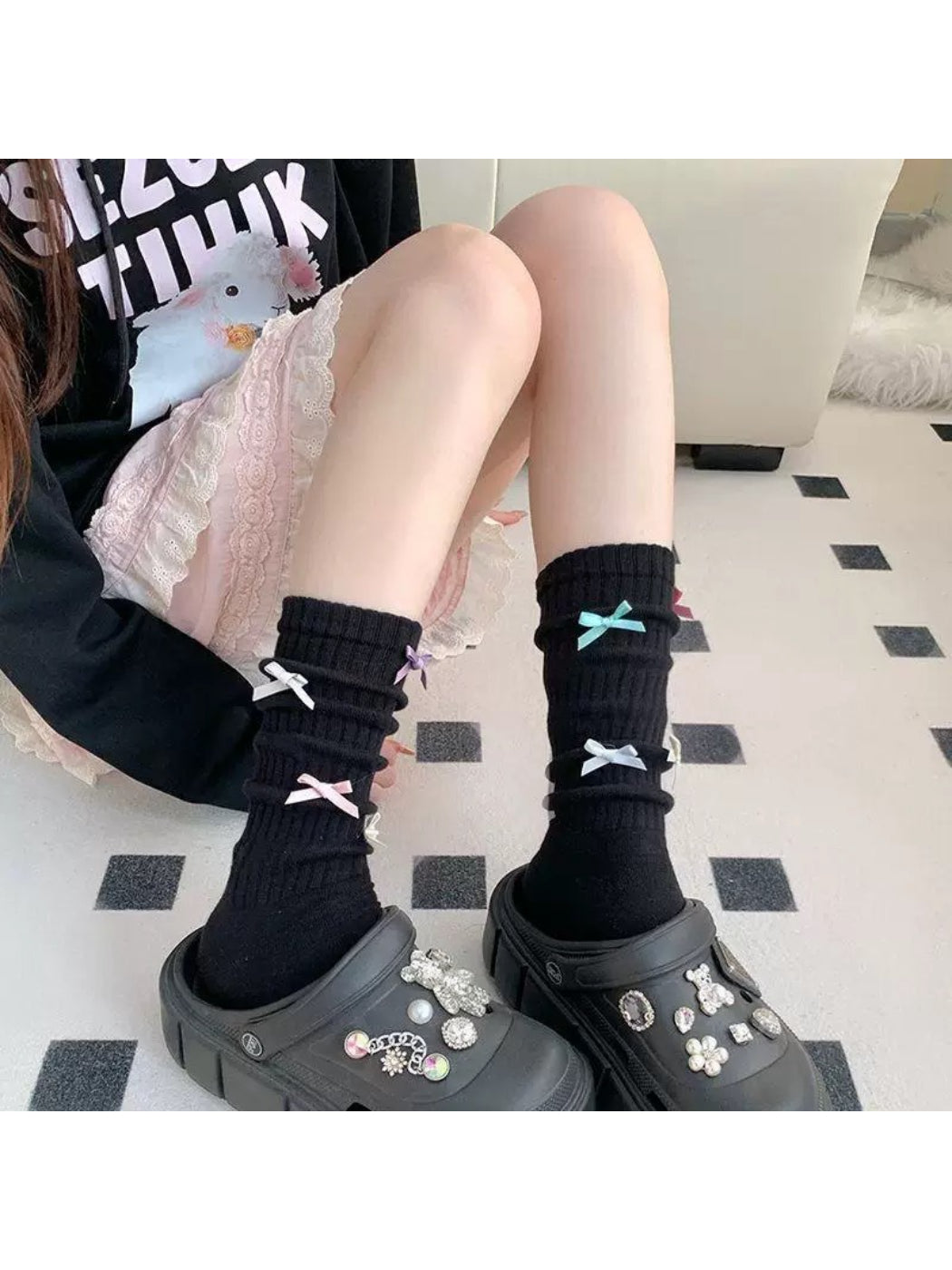 Rufia - Mini Ribbon Bow Crew Socks product image 3