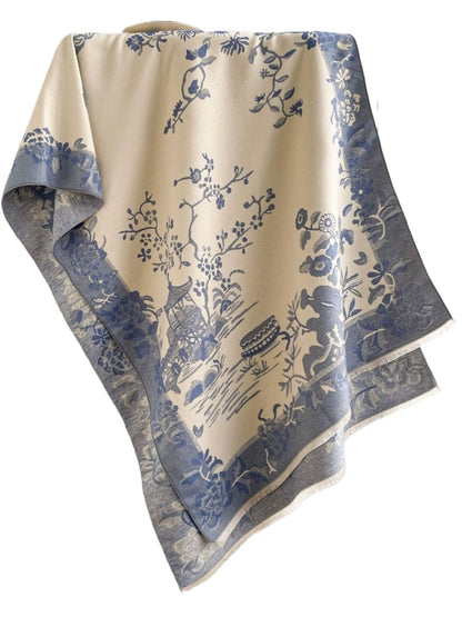 Scarvii - Vintage Floral Print Scarf & Shawl