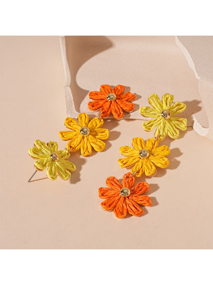 Earwish – Raffia Bloom Tassel Earrings
