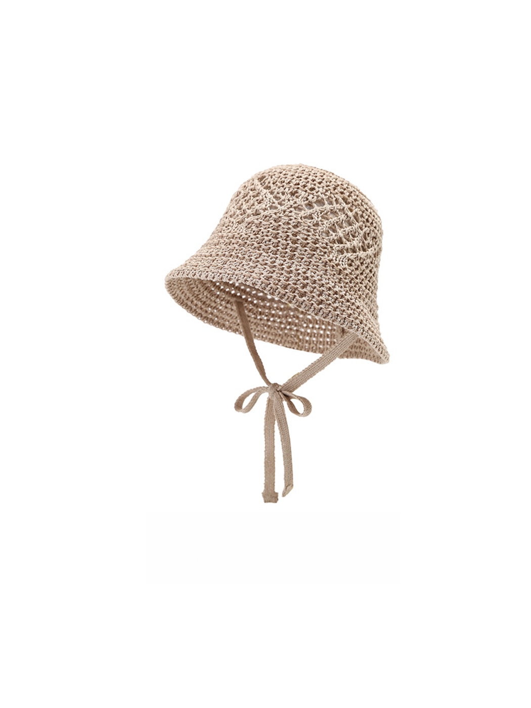 Haila - Solid Color Tie Detail Bucket Hat for Women