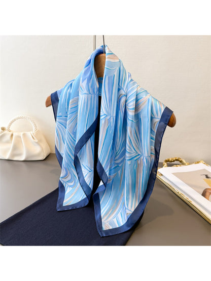 Scarvii Coral Palm Leaf Square Scarf
