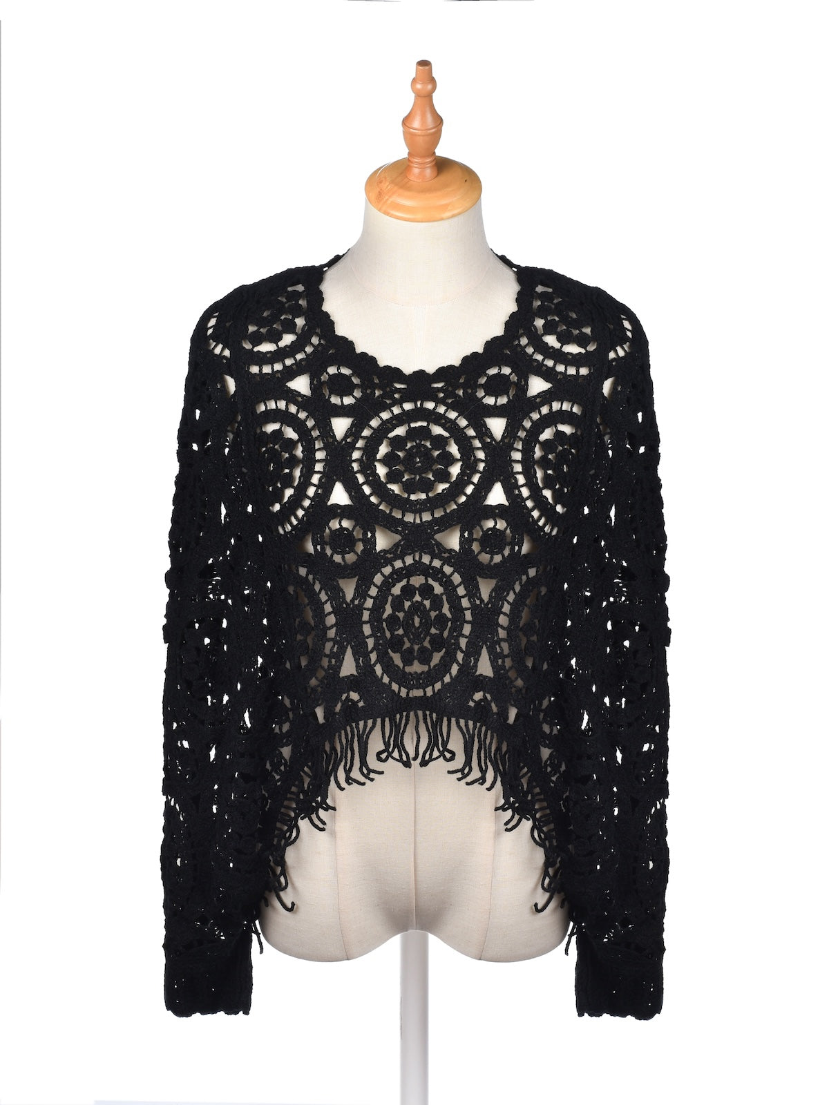 Crosa - Vintage Open-Knit Batwing Sweater