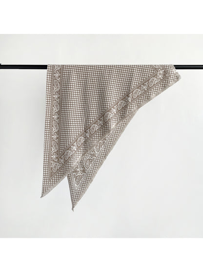 Scarvii - Houndstooth Paisley Triangle Scarf