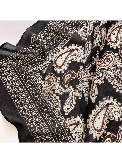 Scarvii - Intricate Styling Paisley Print Square Scarf