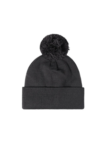 Haila - Plush Lined Pom Cuffed Knit Beanie