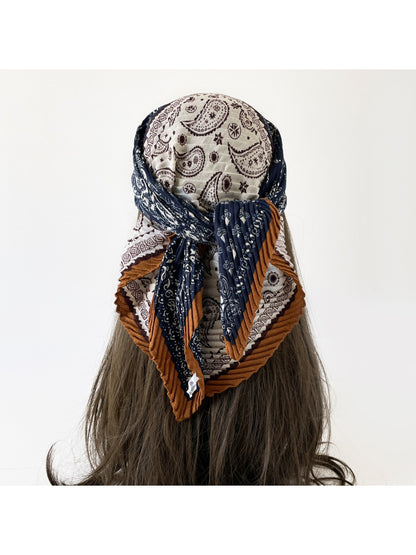 Scarvii - Graphic Paisley Pleated Scarf