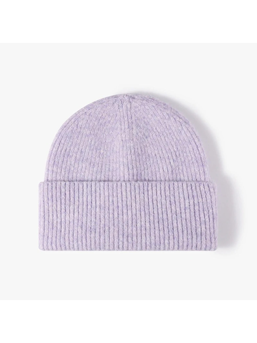 Haila - Fuzzy Ribbed Wide Cuff Knit Beanie