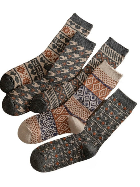 Rufia - Vintage Thick Mid-Calf Winter Socks