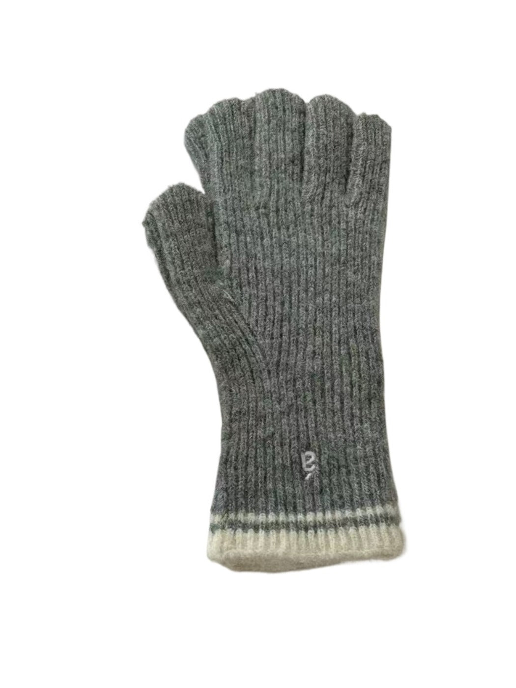 Gloving - Unisex Full-Cover Knitted Gloves with Letter Embroidered