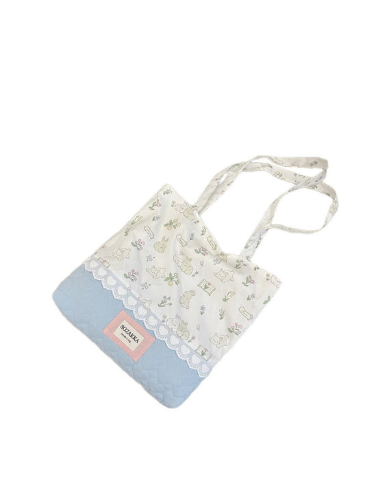 Cosbai - Floral Print Tote Shoulder Bag