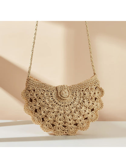 Close-up of Cosbai Boho shell shape crossbody bag highlighting shell design