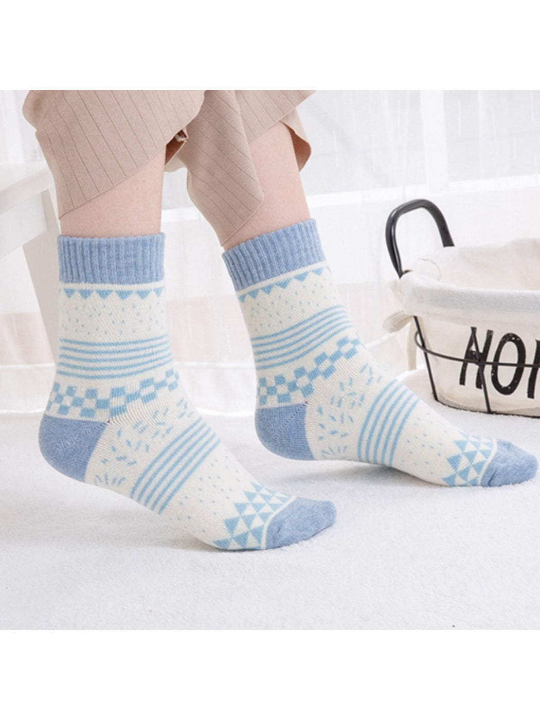 Rufia - Mixed Pattern Knit Crew Socks product image 2