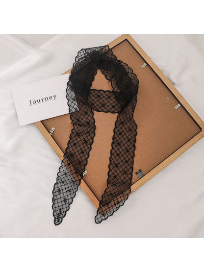 Scarvii - Polka Dot Lace Ribbon Headband