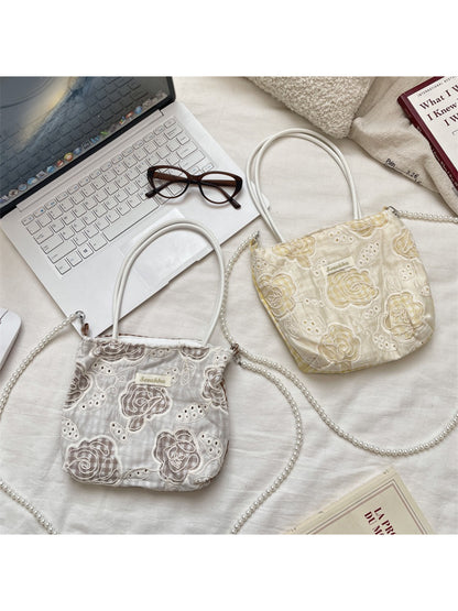 Cosbai - Embroidered Floral Mini Crossbody Bag