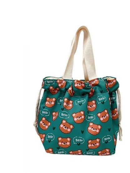 Cosbai cartoon small tote bag displayed with matching accessories