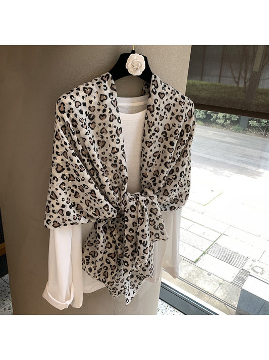 Scarvii Heart Leopard Print Lightweight Wrap Scarf product image