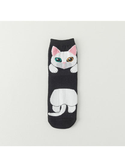 Rufia - Playful Big-Eyed Cat Face Socks